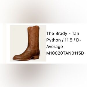 The Brady Tan Python Men's Boots
